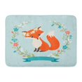 thumbnail image 1 of LADDKE Cute Summer Fox Flower Wreath and Ribbon Floral Cartoon Spring Doormat Floor Rug Bath Mat 23.6x15.7 inch, 1 of 1
