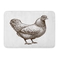 thumbnail image 1 of LADDKE Drawing Chicken Hen Poultry Broiler Farm Vintage Sketch Farmer Doormat Floor Rug Bath Mat 30x18 inch, 1 of 1
