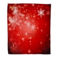 thumbnail image 1 of LADDKE Flannel Throw Blanket Blur Abstract Dark Deep Red Christmas of Defocused Snowflakes Soft for Bed Sofa and Couch 58x80 Inches, 1 of 1