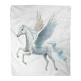 thumbnail image 1 of LADDKE Flannel Throw Blanket Unicorn Pegasus White Horse Flying Cute Fantasy Moon 50x60 Inch Lightweight Cozy Plush Fluffy Warm Fuzzy Soft, 1 of 4