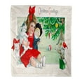 thumbnail image 1 of LADDKE Flannel Throw Blanket Victorian Vintage Christmas of Little Girl Playing Toys Under The Xmas Tree Circa 1901 Cat 58x80 Inch Lightweight Cozy Plush Fluffy Warm Fuzzy Soft, 1 of 4