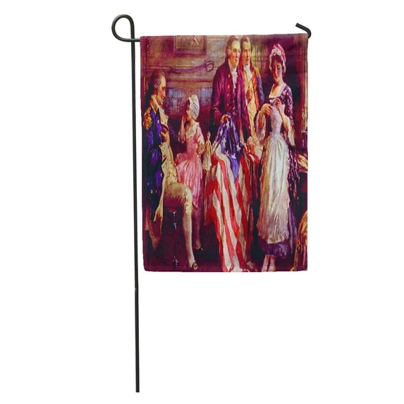 LADDKE General George Washington Major Ross Robert Morris Betsy The First Garden Flag Decorative Flag House Banner 28x40 inch