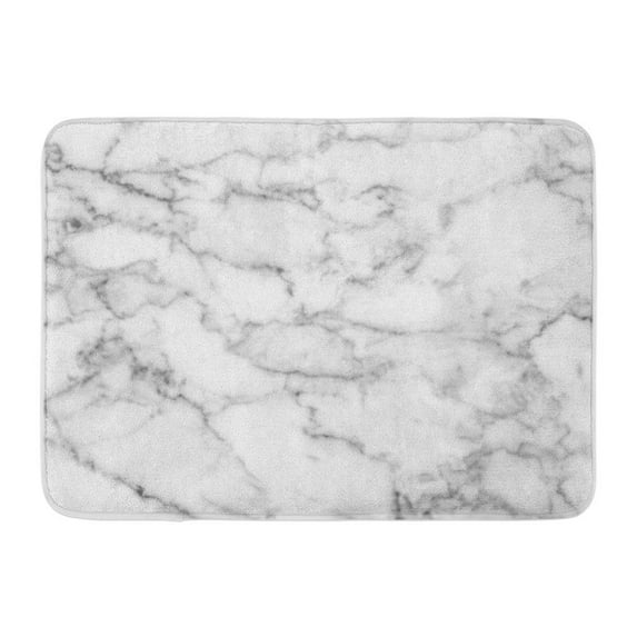 LADDKE Gray Abstract White Marble Pattern Aged Antique Doormat Floor Rug Bath Mat 30x18 inch