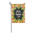 thumbnail image 1 of LADDKE Hawaiian Wreath Realistic Watercolor Flowers on Aloha Hawaii Beautiful Bouquet Garden Flag Decorative Flag House Banner 12x18 inch, 1 of 1