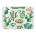thumbnail image 1 of LADDKE High Hand Watercolor Succulent Plants Cactus and More Doormat Floor Rug Bath Mat 30x18 inch, 1 of 1