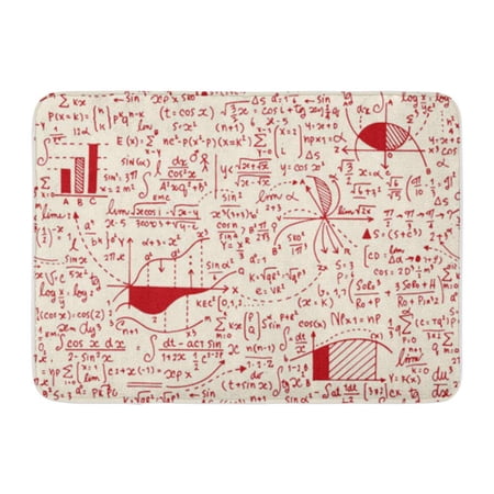 LADDKE Math Education Pattern Formulas Tasks Plots Calculations and Geometrical Doormat Floor Rug Bath Mat 30x18 inch