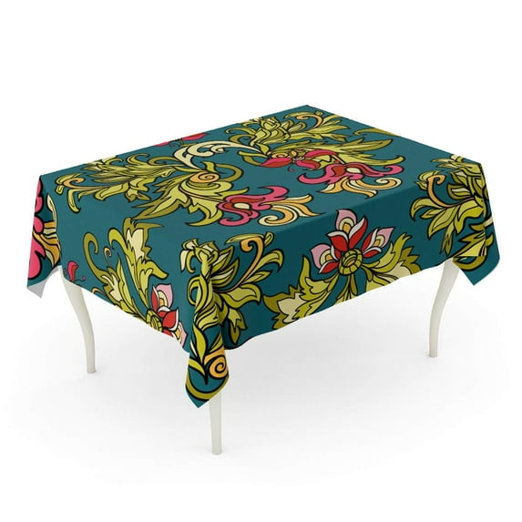 LADDKE Morris Floral in Middle Ages Pattern William Abstract Antique Tablecloth Table Desk Cover Home Party Decor 60x120 inch