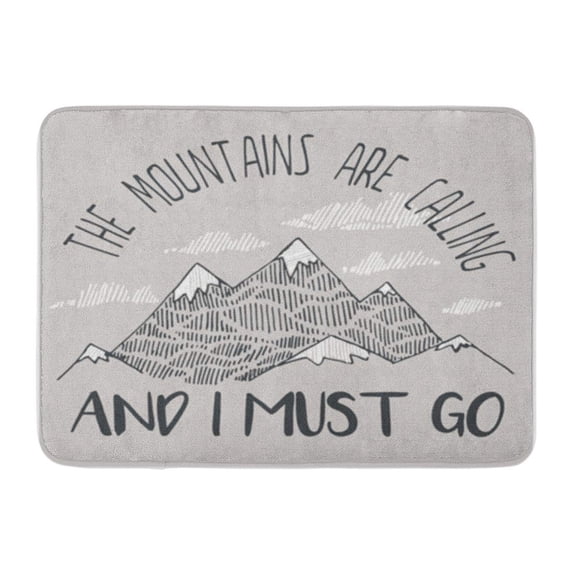 LADDKE Mountains Peaks End Forest The are Calling and I Doormat Floor Rug Bath Mat 30x18 inch