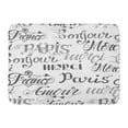 thumbnail image 1 of LADDKE Pattern of Words Merci Paris Amour France Bonjour French Ink Lettering Country Doormat Floor Rug Bath Mat 23.6x15.7 inch, 1 of 1