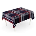 thumbnail image 1 of LADDKE Pink Plaid Printing Pattern Stripped Retro Collection Dark Blue Red Tartan Geometric Wh Tablecloth Table Desk Cover Home Party Decor 60x84 inch, 1 of 1