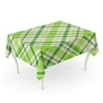 thumbnail image 1 of LADDKE Scotland Tartan Plaid Printing Pattern Checkered in Stripes of Dark and Bright Green Wh Tablecloth Table Desk Cover Home Party Decor 60x104 inch, 1 of 1