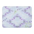thumbnail image 1 of LADDKE Shabby of Lavender Flowers Watercolor Pattern Beautiful Romantic for Pages Chic Doormat Floor Rug Bath Mat 23.6x15.7 inch, 1 of 1