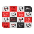 thumbnail image 1 of LADDKE Shakespeare Portrait and Famous Writer Citations Geometrical Literary Quotes from Author Plays Chessboard Doormat Floor Rug Bath Mat 23.6x15.7 inch, 1 of 1