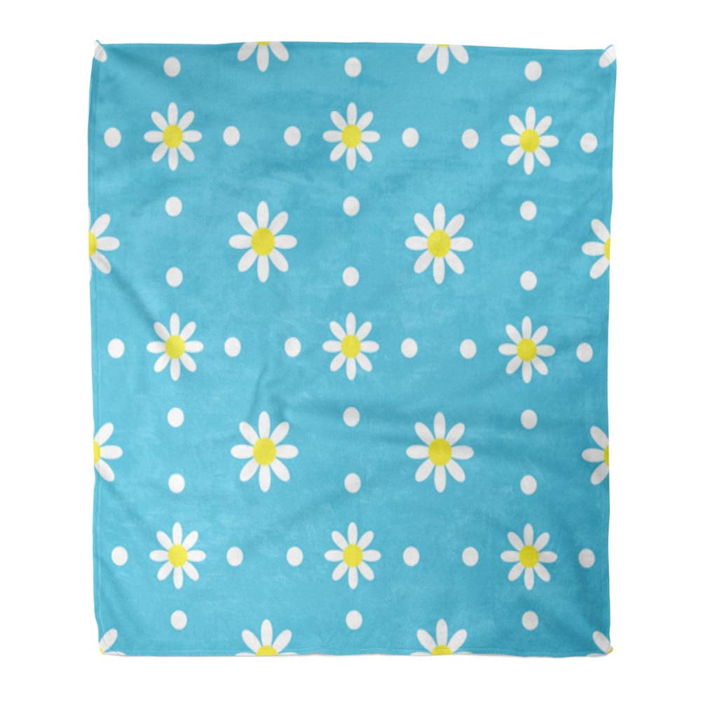 Cute Colorful Daisy Pattern Print Throw Blanket main image 1