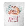thumbnail image 1 of LADDKE Throw Blanket Warm Cozy Print Flannel Cute Watercolor Baby Deer Nursery for Children Pattern Boho Phone Cases Comfortable Soft for Bed Sofa and Couch 50x60 Inches, 1 of 1