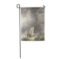 thumbnail image 1 of LADDKE Two Sailing Ships in Rough Seas by Martinus Schouman 1803 Garden Flag Decorative Flag House Banner 28x40 inch, 1 of 1