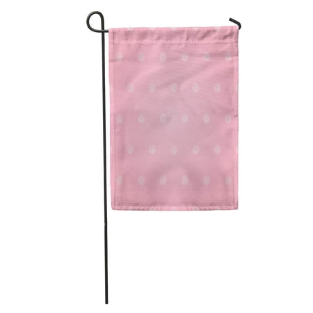 LADDKE Vintage Pastel Pink Baby Girl Polka Dots Circles Girly Nursery Garden Flag Decorative Flag House Banner 28x40 inch