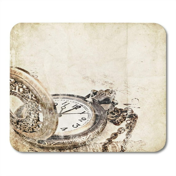 LADDKE Vintage Retro Pocket Watch Old Space Time Abstract Aged Mousepad Mouse Pad Mouse Mat 9x10 inch