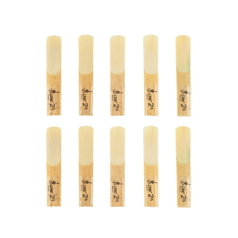 LADE 10 Piece Clarinet Reeds Set High Quality Wooden Material Yellow Color Easy to Beat Ideal for Clarinet Players of All Levels