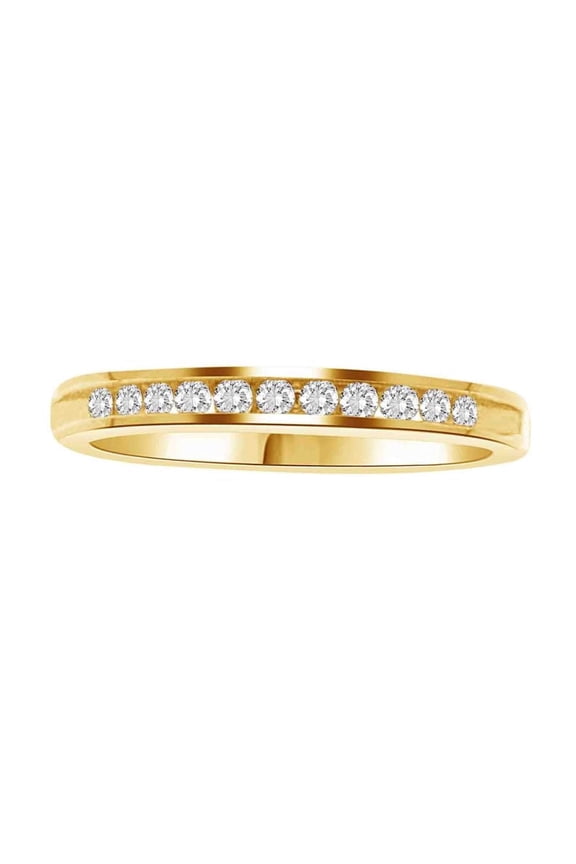 Bellano Women's Band 0.25Ct Round Diamond 14K Yellow Gold (Si Quality)