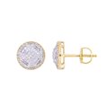 thumbnail image 1 of Bellano Women's Earrings 0.50CT Round/Baguette Diamond 10K Yellow Gold, 1 of 1