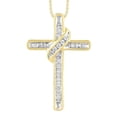 thumbnail image 1 of Bellano Women's Pendant 0.15Ct Round/Baguette Diamond 10K Yellow Gold, 1 of 1