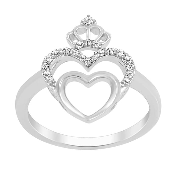 Bellano Women's Ring 0.15CT Round Diamond 10K White Gold