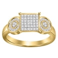 thumbnail image 1 of Bellano Women's Ring 0.25CT Round/Baguette Diamond 10K Yellow Gold, 1 of 1