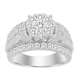thumbnail image 1 of Bellano Women's Ring 2.00CT Round/Baguette Diamond 10K White Gold, 1 of 1