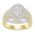 thumbnail image 1 of Bellano Women's Ring 3.00CT Round/Baguette Diamond 10K Yellow Gold, 1 of 1