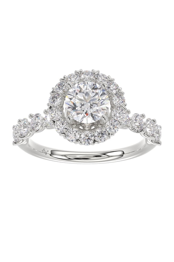 Bellano Women's Semi Mount Ring 1.00CT Round Diamond 14K White Gold (SI Quality) (Center Stone 1.00CT Round Diamond)