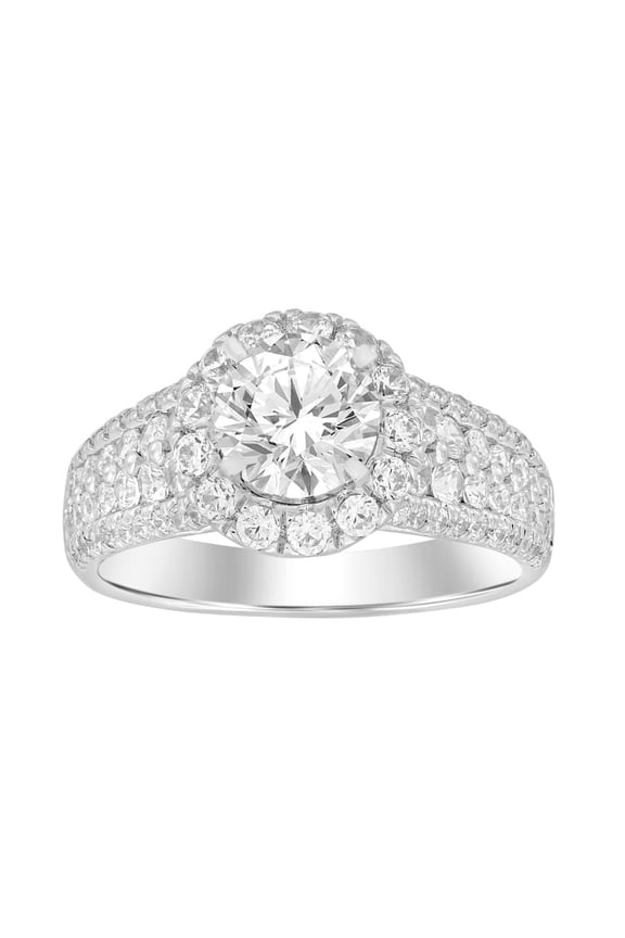 Bellano Women's Semi Mount Ring 1.00CT Round Diamond 14K White Gold