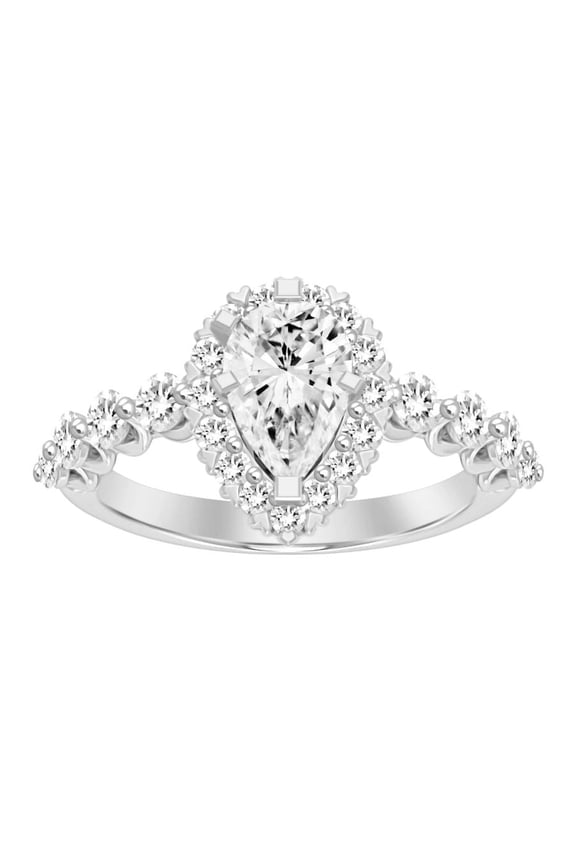Bellano Women's Semi Mount Ring 1.00CT Round Diamond 14K White Gold