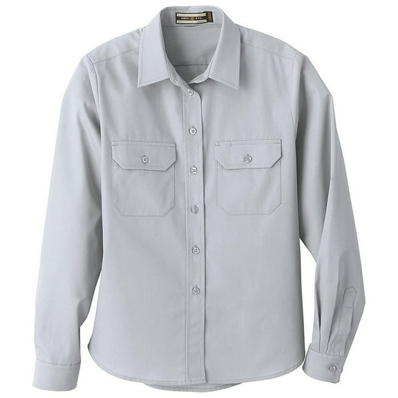LADIES' SOIL RELEASE LONG SLEEVE BROADCLOTH SHIRT - North End