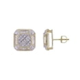 thumbnail image 1 of Bellano Women's Stud Earrings 0.33CT Round/Baguette Diamond 10K Yellow Gold, 1 of 1