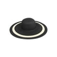 thumbnail image 1 of LADIES' WIDE BRIM FASHION TOYO HAT - Black/Natural, 1 of 2