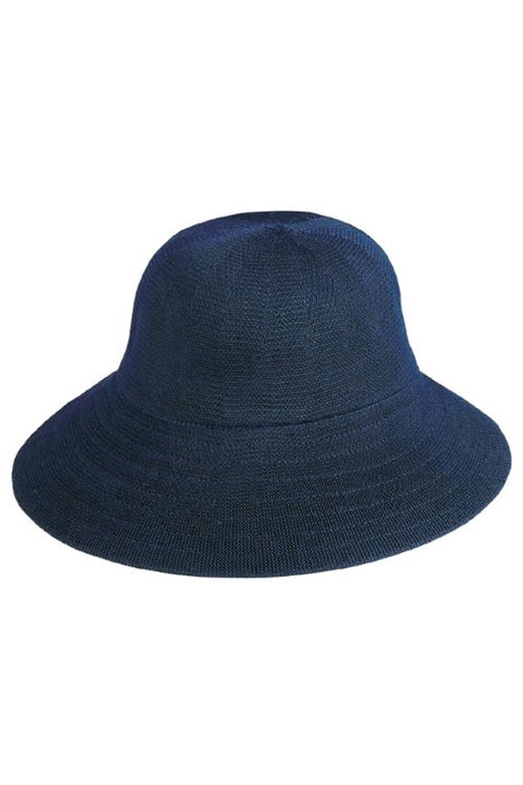 LADIES' WIDE BRIM SUNBLOCK HAT, Navy