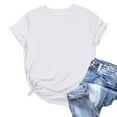 thumbnail image 1 of LADIGASU Fashionable Women's Solid Color Casual Pullover Short Sleeved Top, 1 of 4