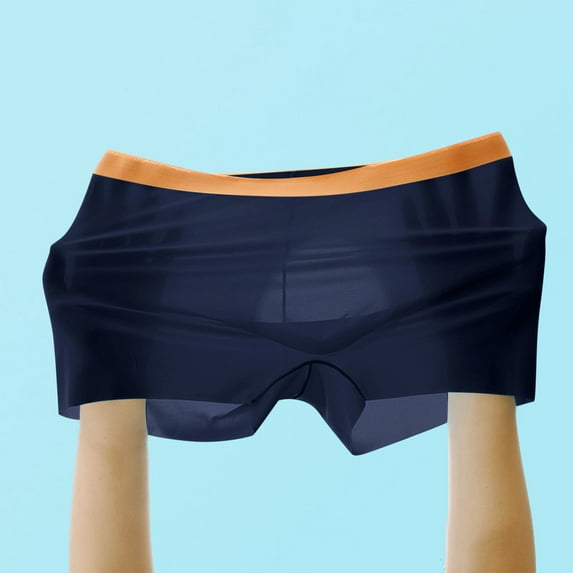 Free Shipping LADIGASU Clearance Men Ice Silk Loose Frivolous Breathable Elastic Exercise Home Flat Angle Underpants