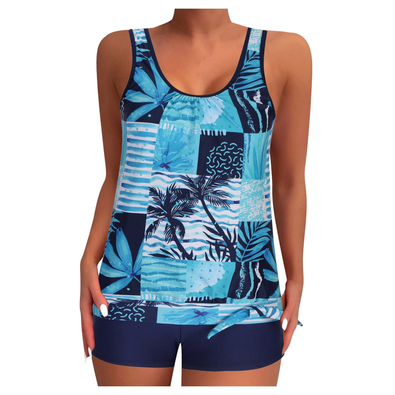 LADIGASU Swim Suits for Women 2025,Women Bikini Print Strappy Back Set Two Piece Swimsuits Plus