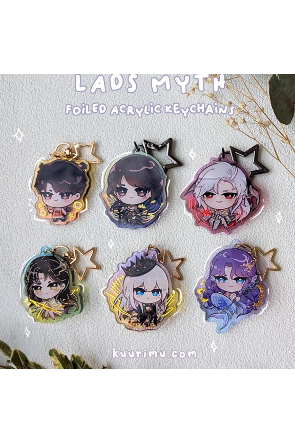 LADS Myth Foiled Acrylic Keychains - Love and Deepspace - Sylus Caleb Zayne Xavier Rafayel (1 keychain)