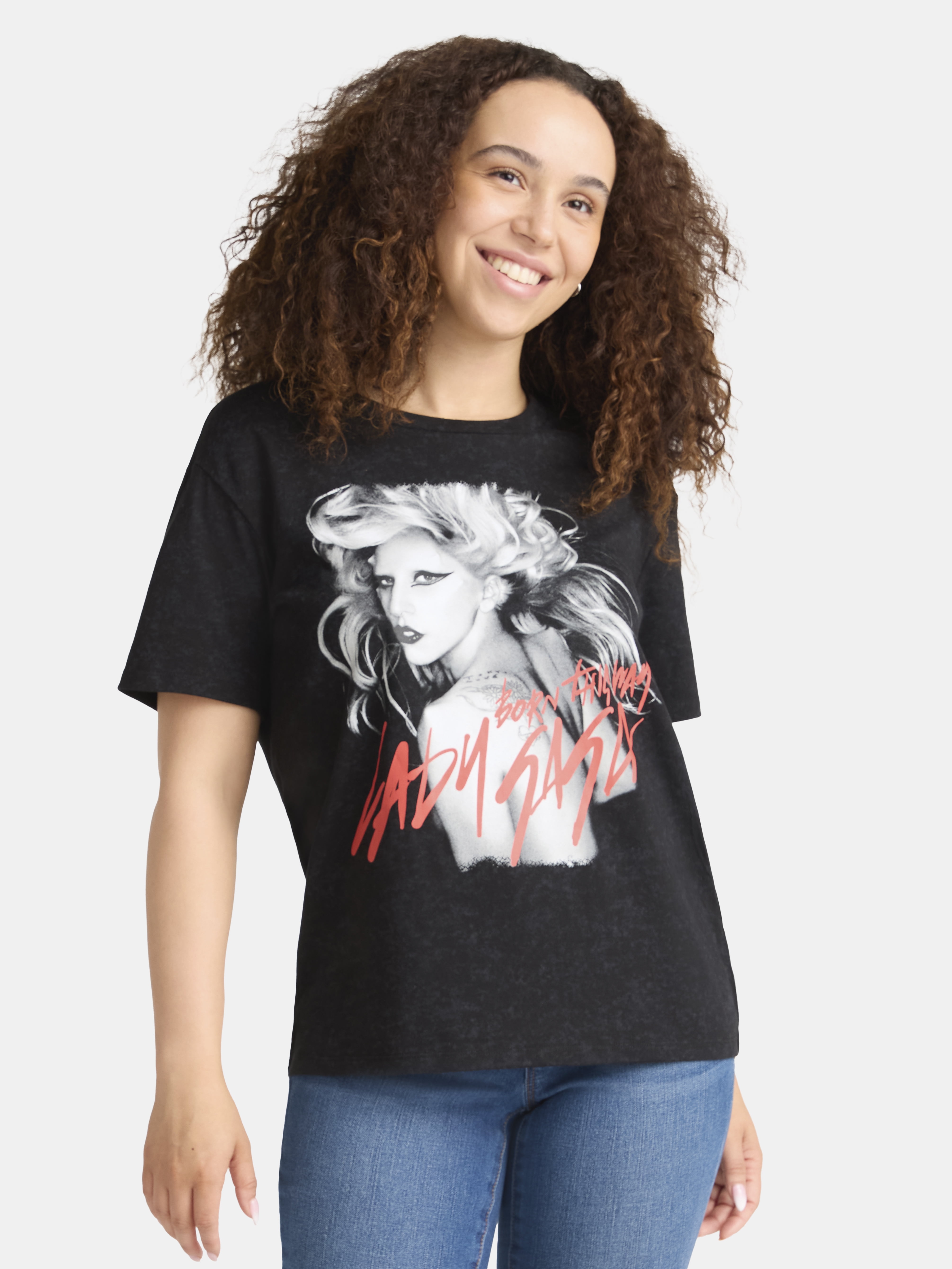 LICENSE JUNIORS LADY GAGA BAND TEE SIZE XXS-XXL - Walmart.com