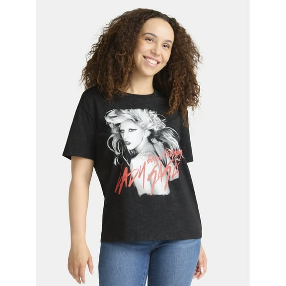 Lady Gaga Born This Way Band Graphic Tee, Women's, Sizes XXS-XXL
