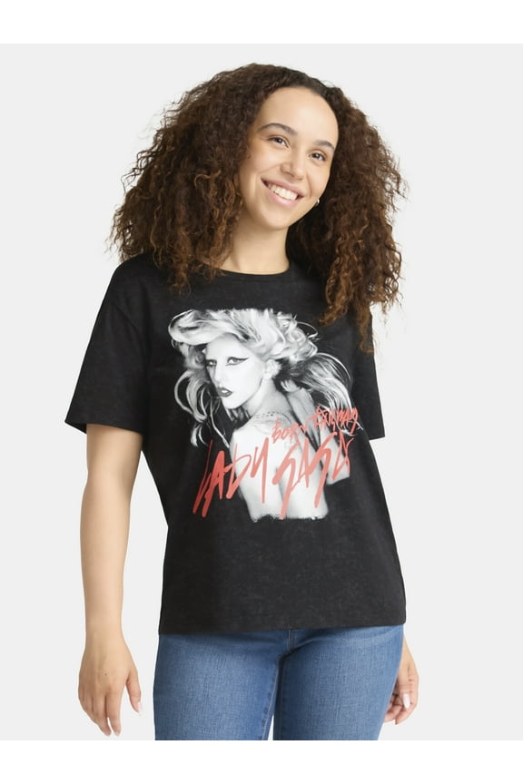 Lady Gaga Born This Way Band Graphic Tee, Women's, Sizes XXS-XXL