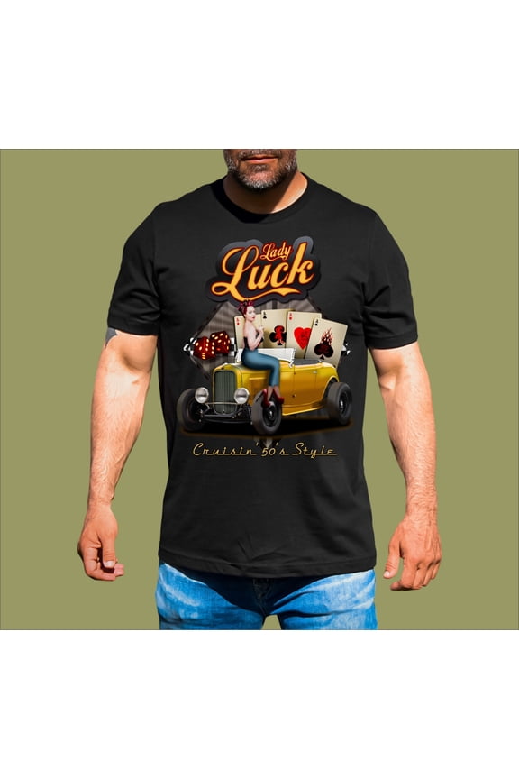 LADY LUCK HOT ROD T-SHIRT
