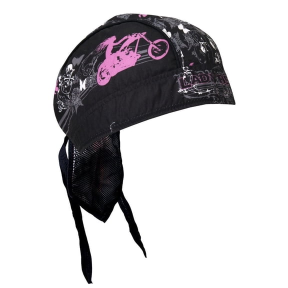 LADY RIDER STUD - High Quality Micro-Fiber & Mesh Lining Bikers HEADWRAP