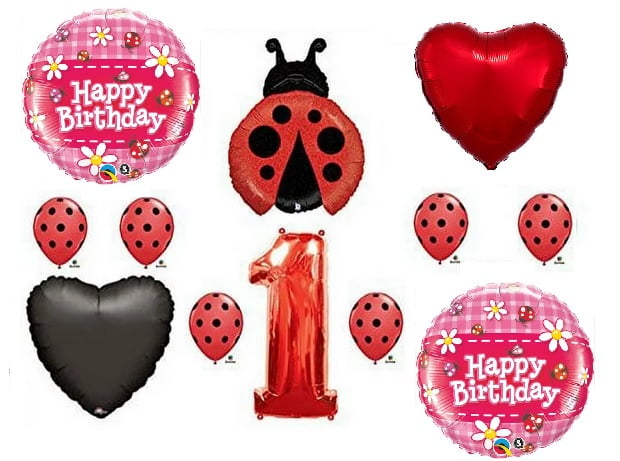 C & S PARTY SUPPLY LADYBUG 1st First BIRTHDAY PARTY Balloons Decorations Supplies NEW