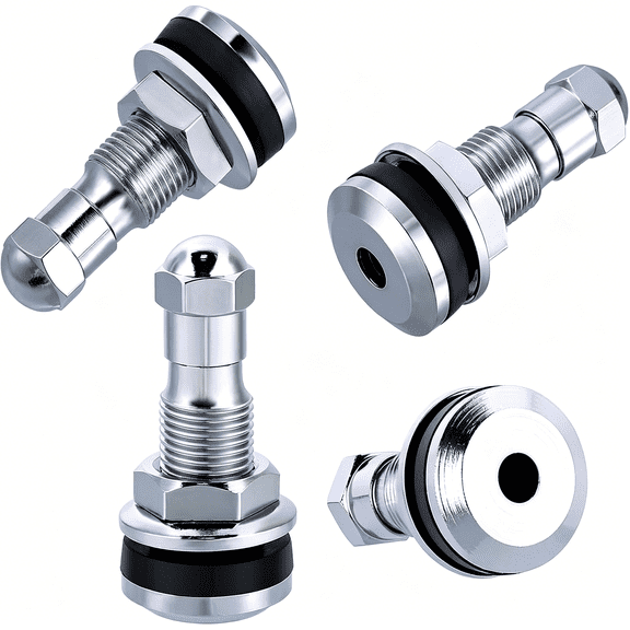LADYGYM 1" Outer Mount Metal Valve Stem (4 Pack)