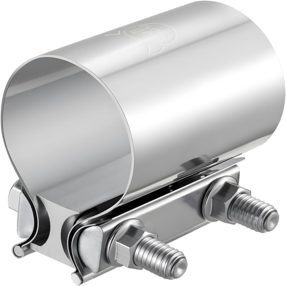 LADYGYM 2.25 Inch Exhaust Clamp, 2 1/4" Butt Joint Band Clamp Sleeve Coupler Stainless Steel for Pipes, Mufflers, Catalytic Converters