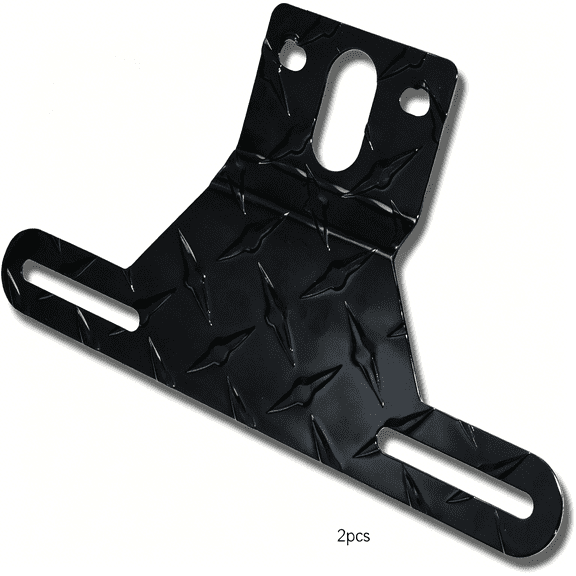 LADYGYM 2 PCS Universal Trailer License Plate Bracket Frame, License Plate Holder, Trailer Mount Plate Frame, License Plate Bracket for RV, Boat, Trailer (Black*2)